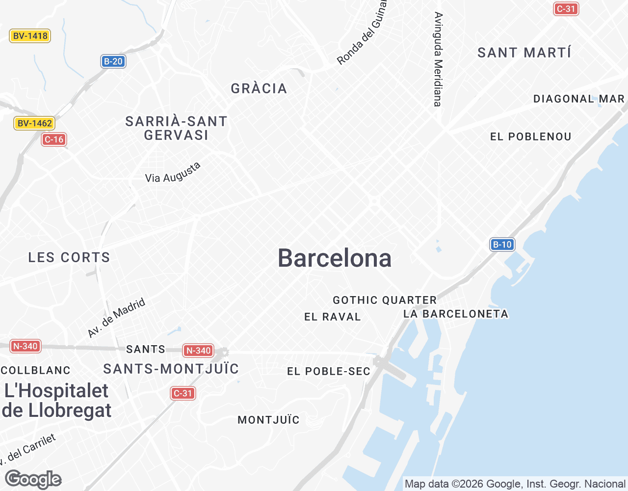 Barcelona map