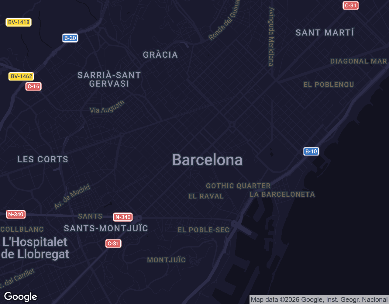 Barcelona map